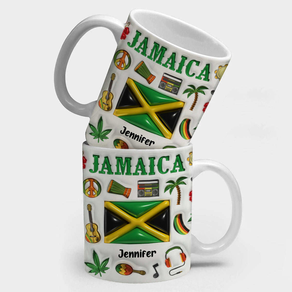 Custom Jamaica Coffee Mug Cup With Your Name v2