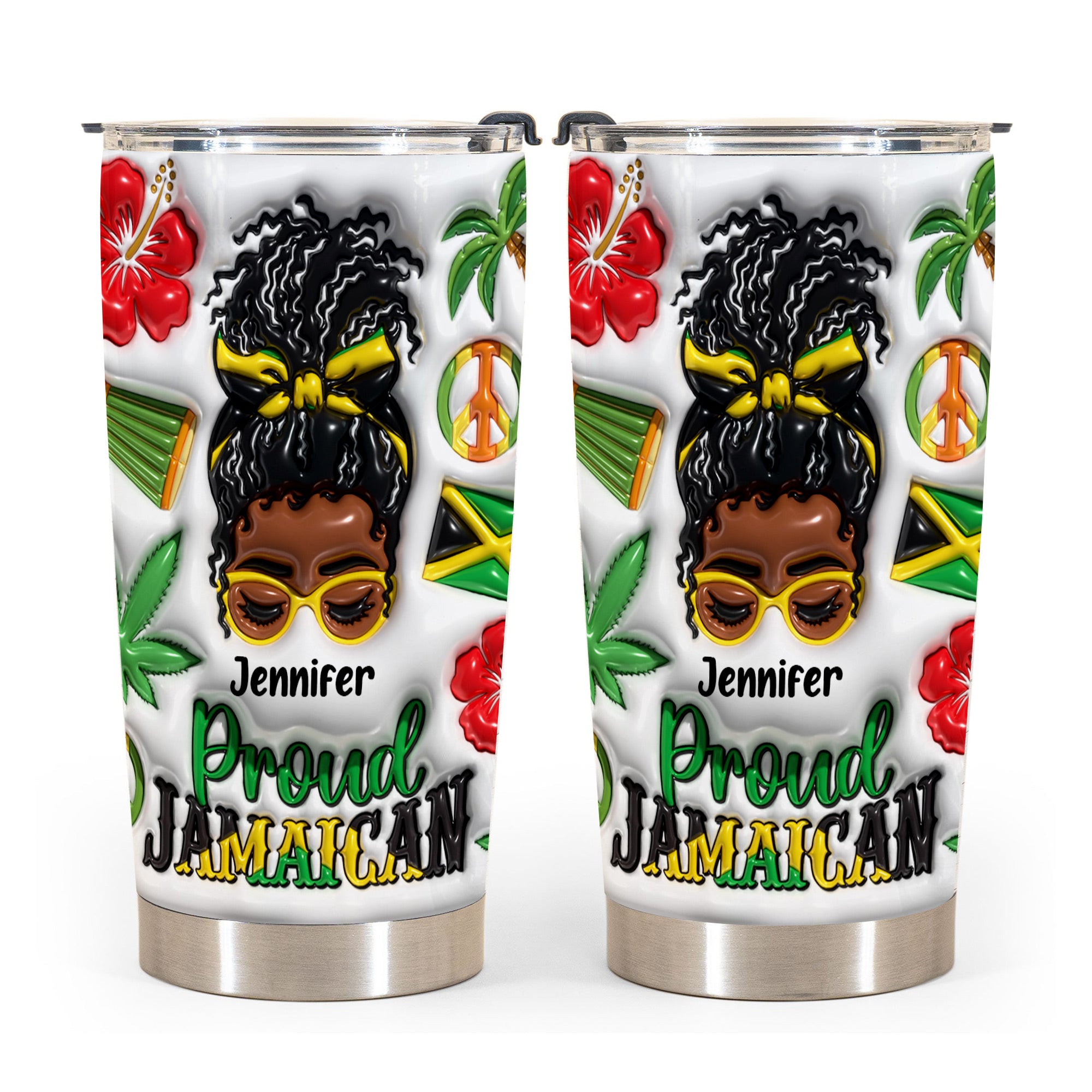 Proud Jamaican Personalized Tumbler With Your Name