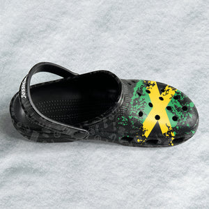 Personalized Jamaica Clogs Shoes With Jamaican Flag Retro Vintage