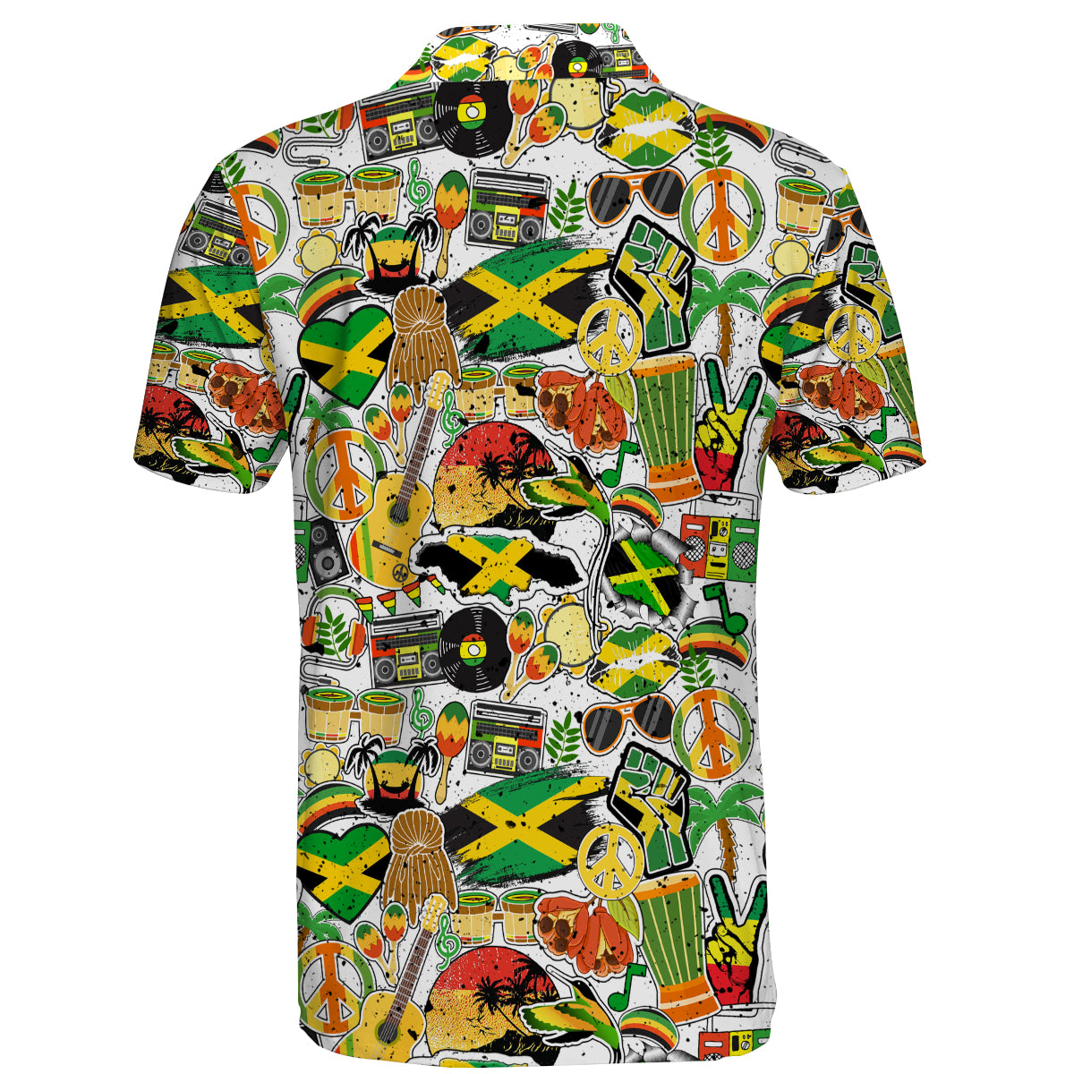Jamaica Polo Shirt With Full Symbols