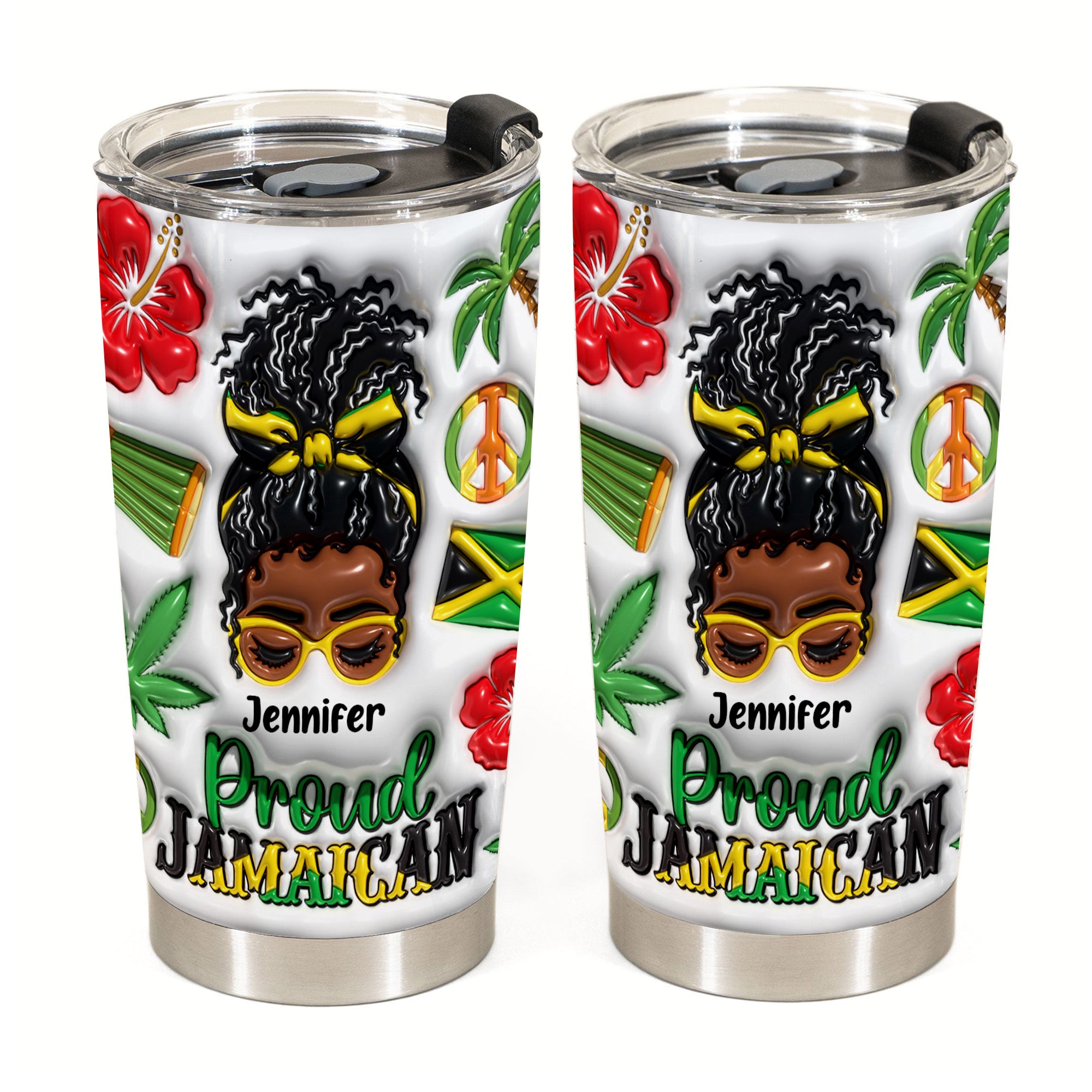 Proud Jamaican Personalized Tumbler With Your Name
