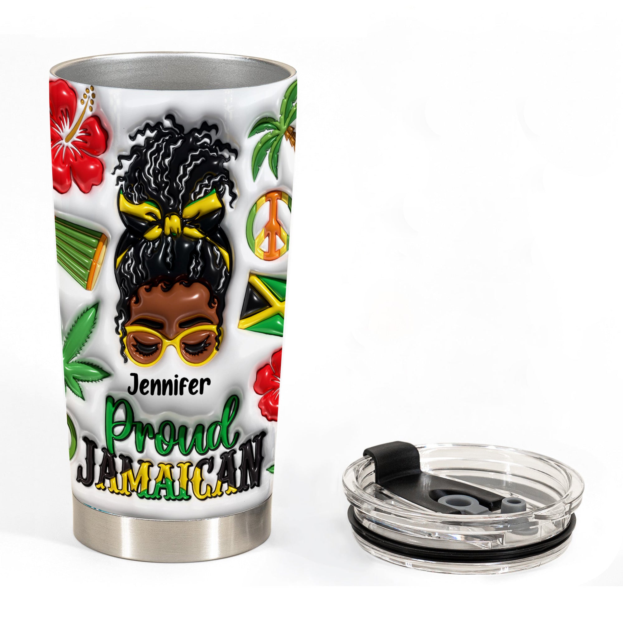 Proud Jamaican Personalized Tumbler With Your Name
