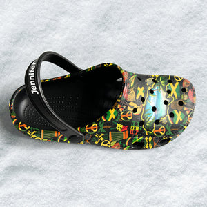 Jamaica Personalized Clogs Shoes With Jamaica Map And Symbols