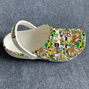 Jamaica Symbols Personalized Clogs Shoes