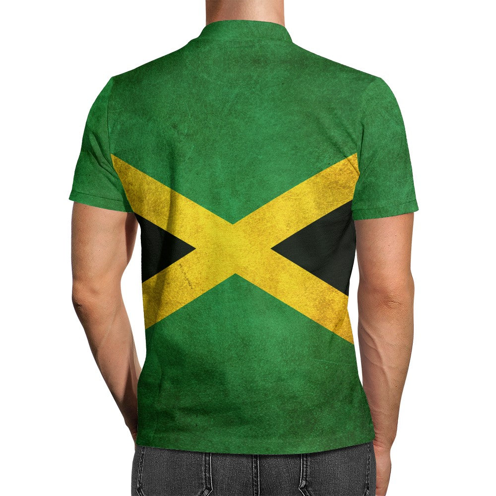 Jamaica Flag With Symbols Doctor Bird Polo Shirt