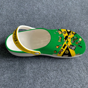 Jamaica Flag Symbols Personalized Clogs Shoes
