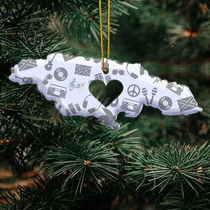 Jamaica Shaped Acrylic Ornament