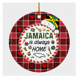 Jamaica Is Always Home Circle Ornament