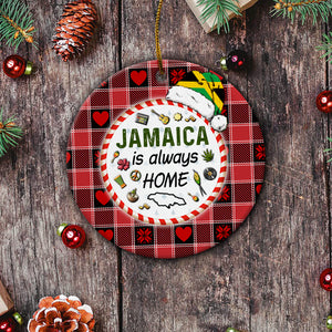 Jamaica Is Always Home Circle Ornament