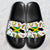 Jamaica Slide Sandals With Jamaican Flag Symbols