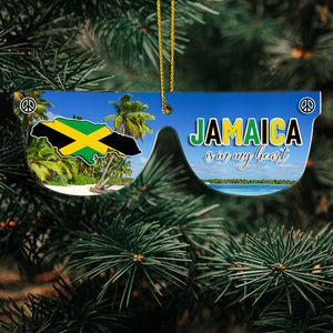 Jamaica Sunglass Christmas Acrylic Ornament