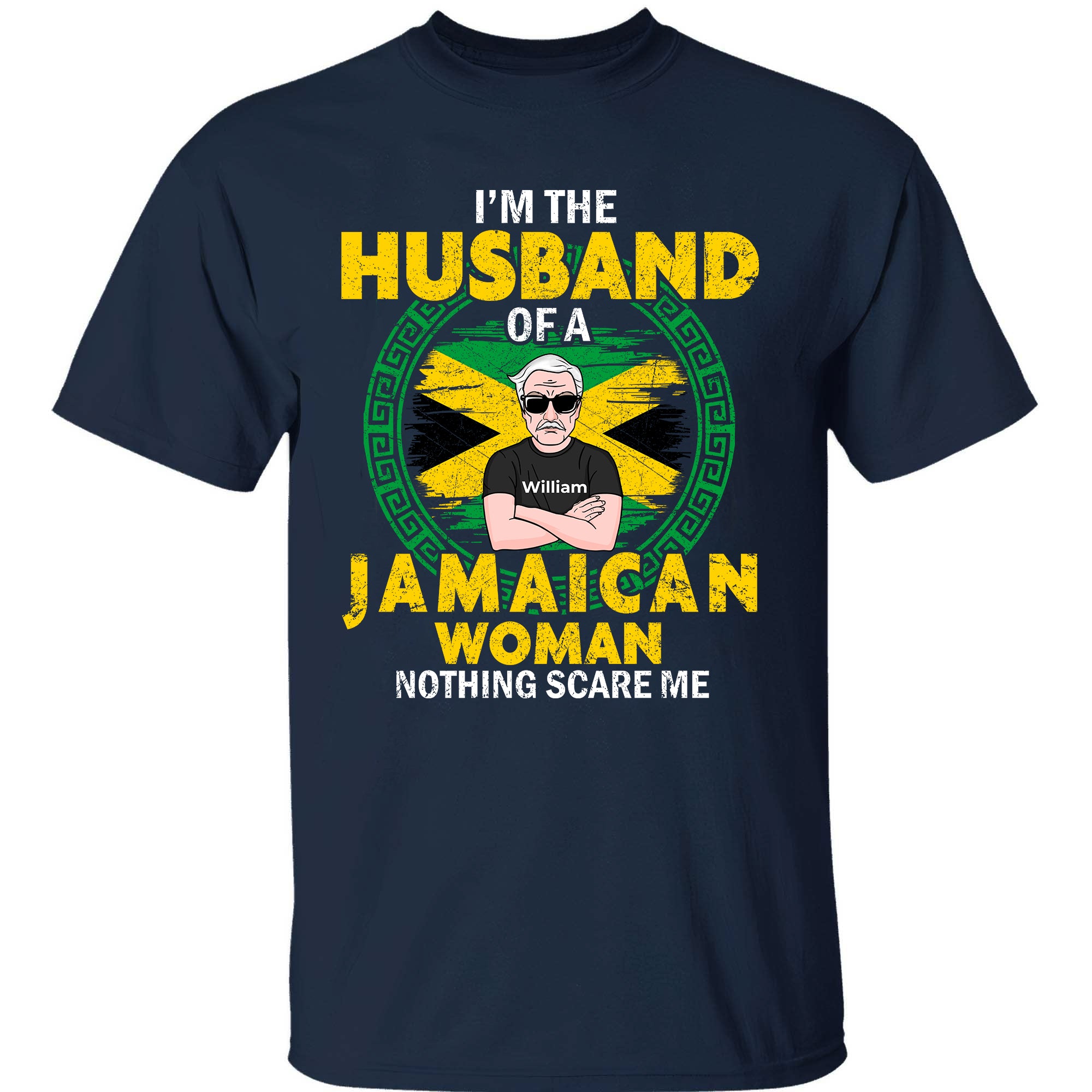 Custom Jamaica T-shirt, I'm Husband Of A Jamaican Woman