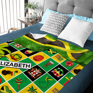 Jamaica Personalized Blanket With Jamaican Symbols