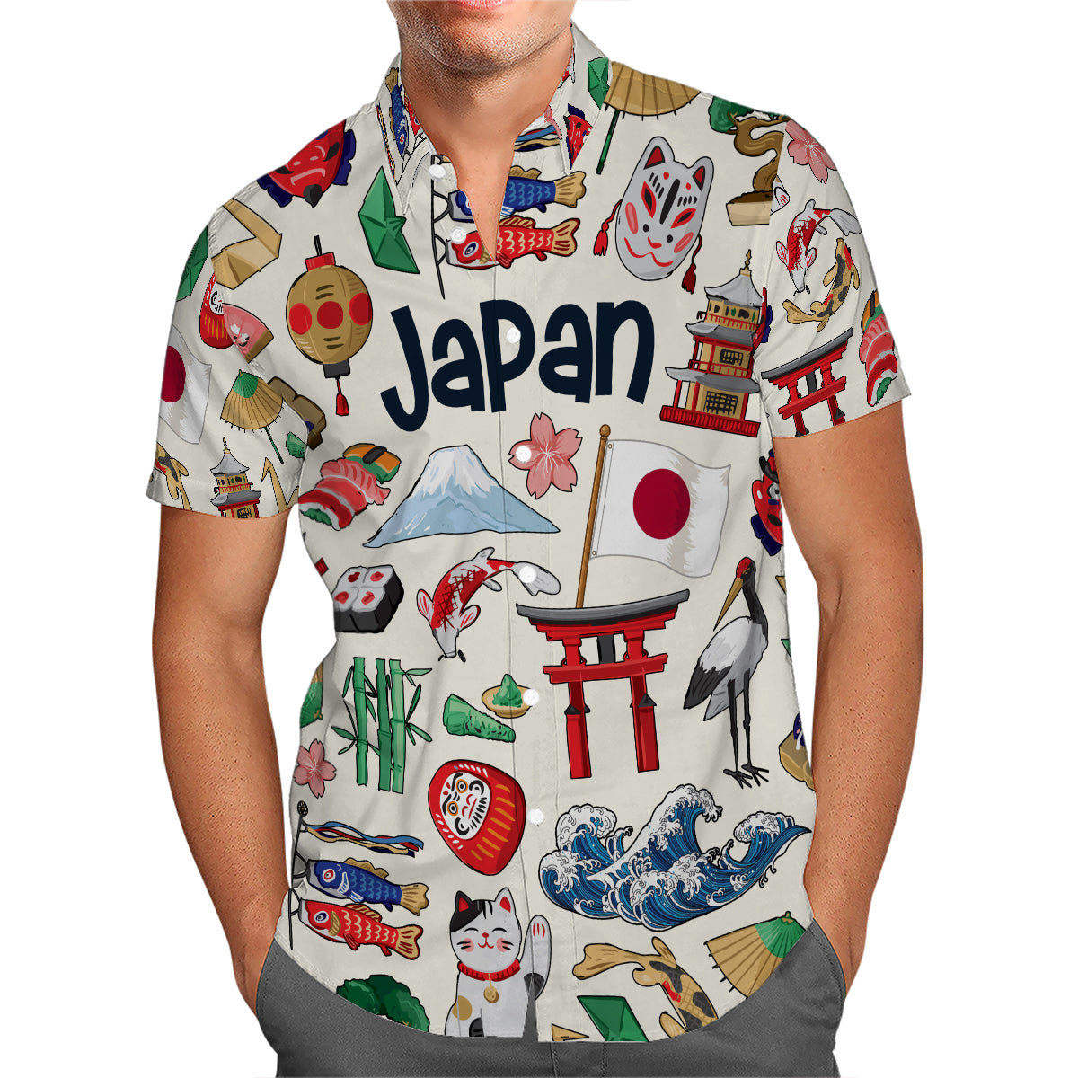 Japan Hawaiian Shirt For Vacation And Travel Lovers