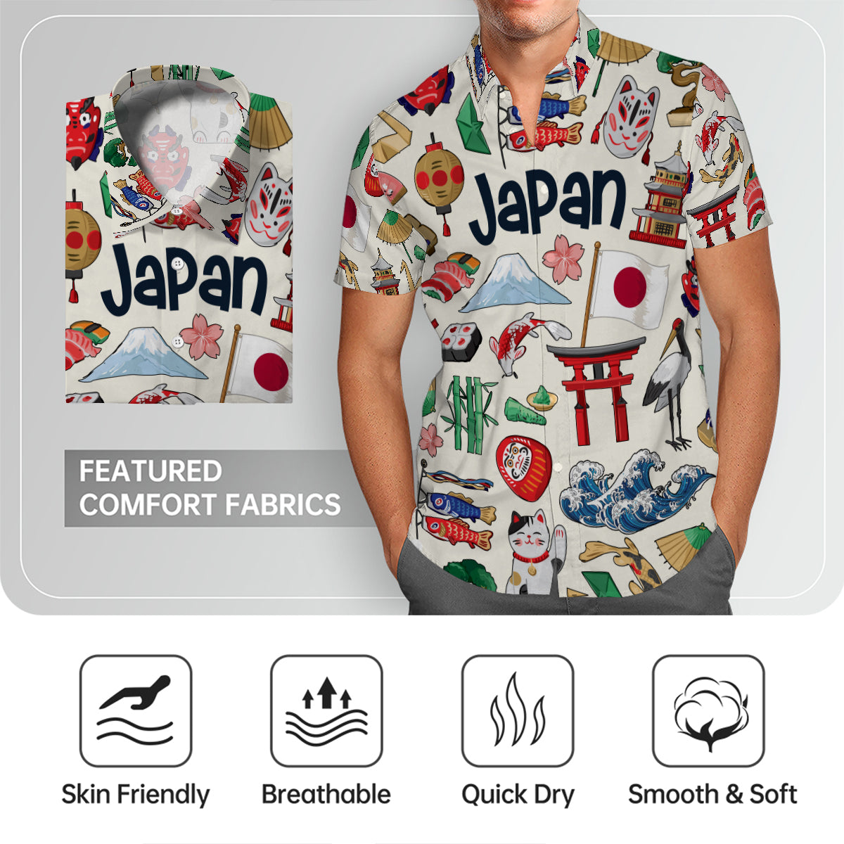 Japan Hawaiian Shirt For Vacation And Travel Lovers