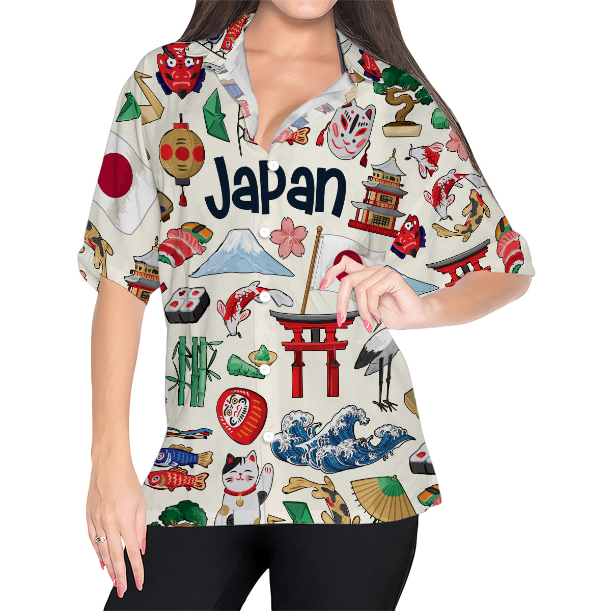 Japan Hawaiian Shirt For Vacation And Travel Lovers