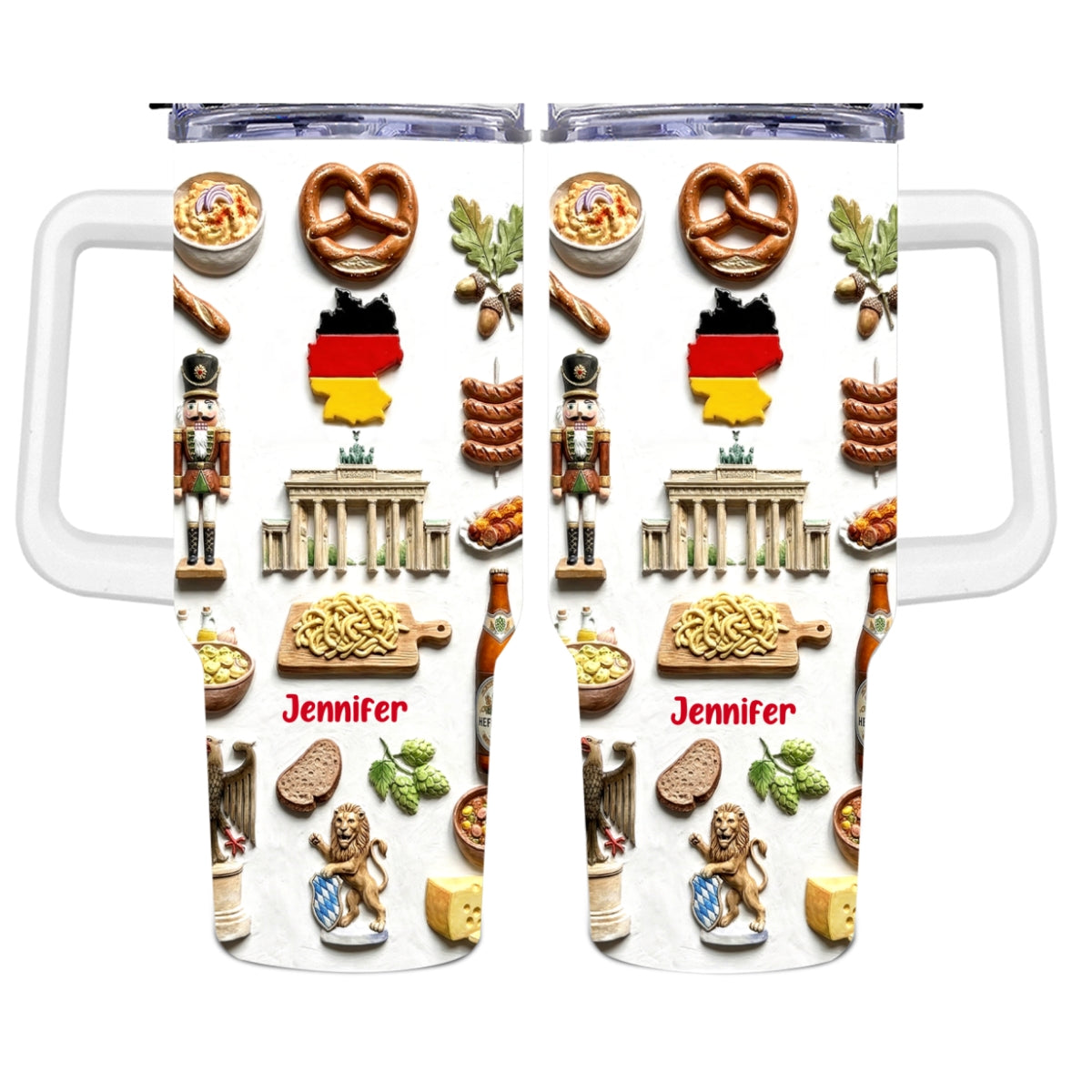 Custom Germany Tumbler 40oz With Flag, Symbols