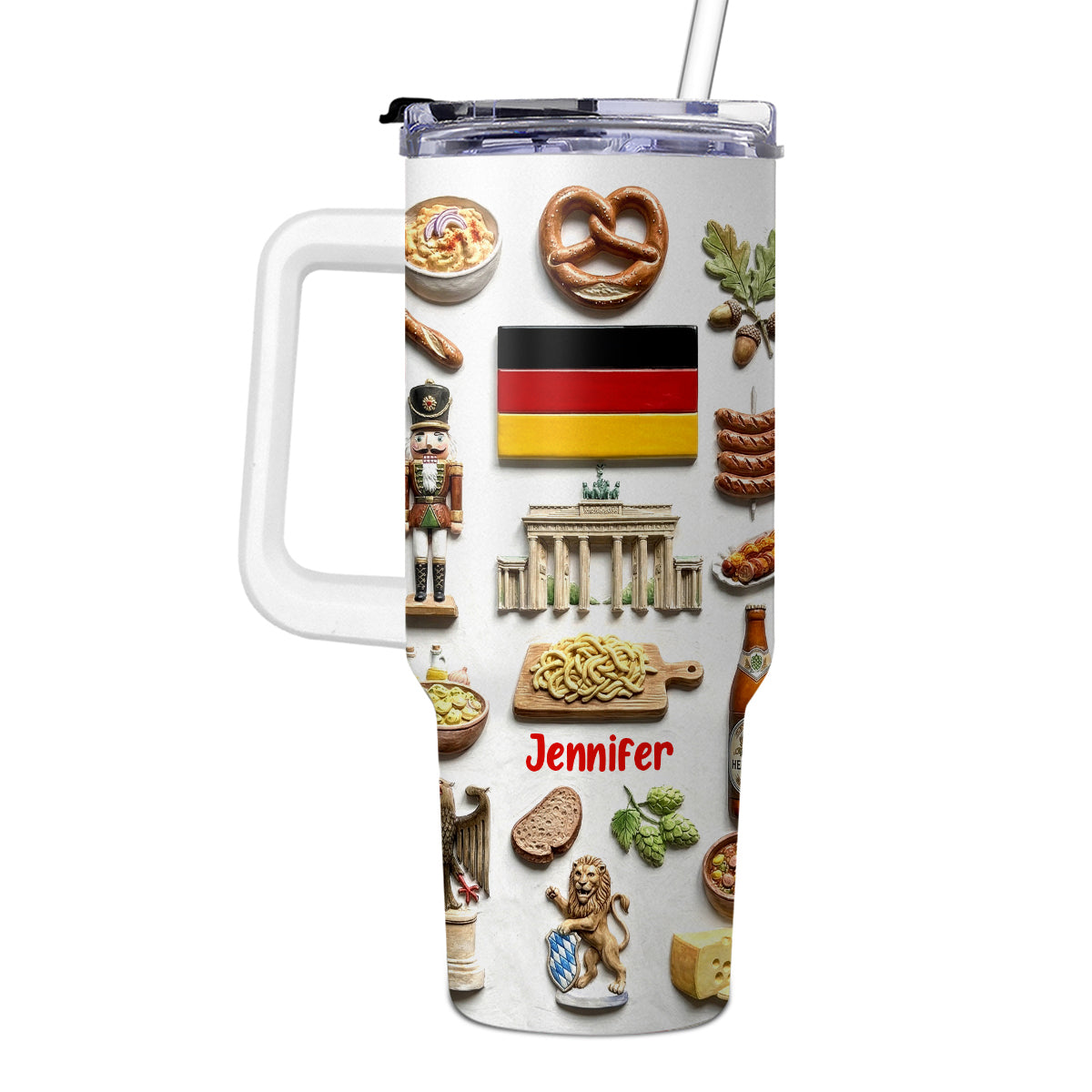 Custom Germany Tumbler 40oz With Flag, Symbols