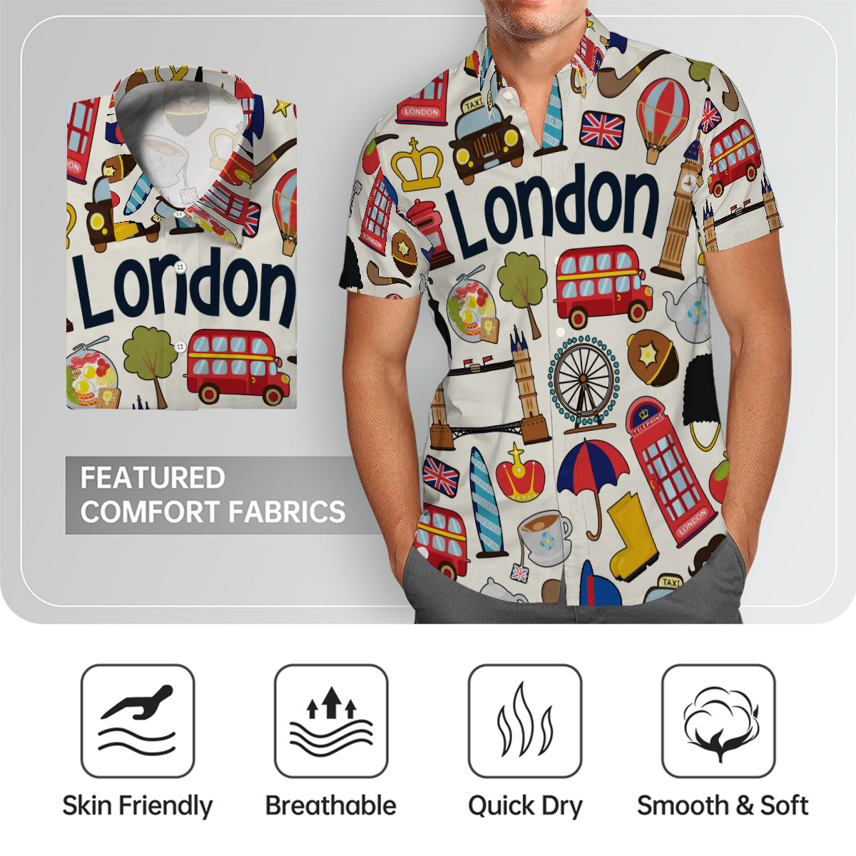 London Hawaiian Shirt For Vacation And Travel Lovers
