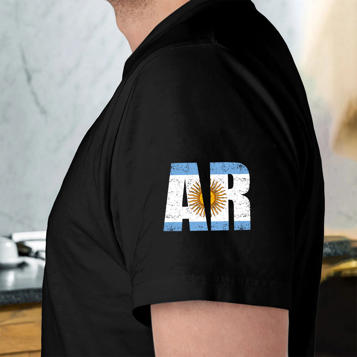 Custom Argentina T-shirt With Photo And Name