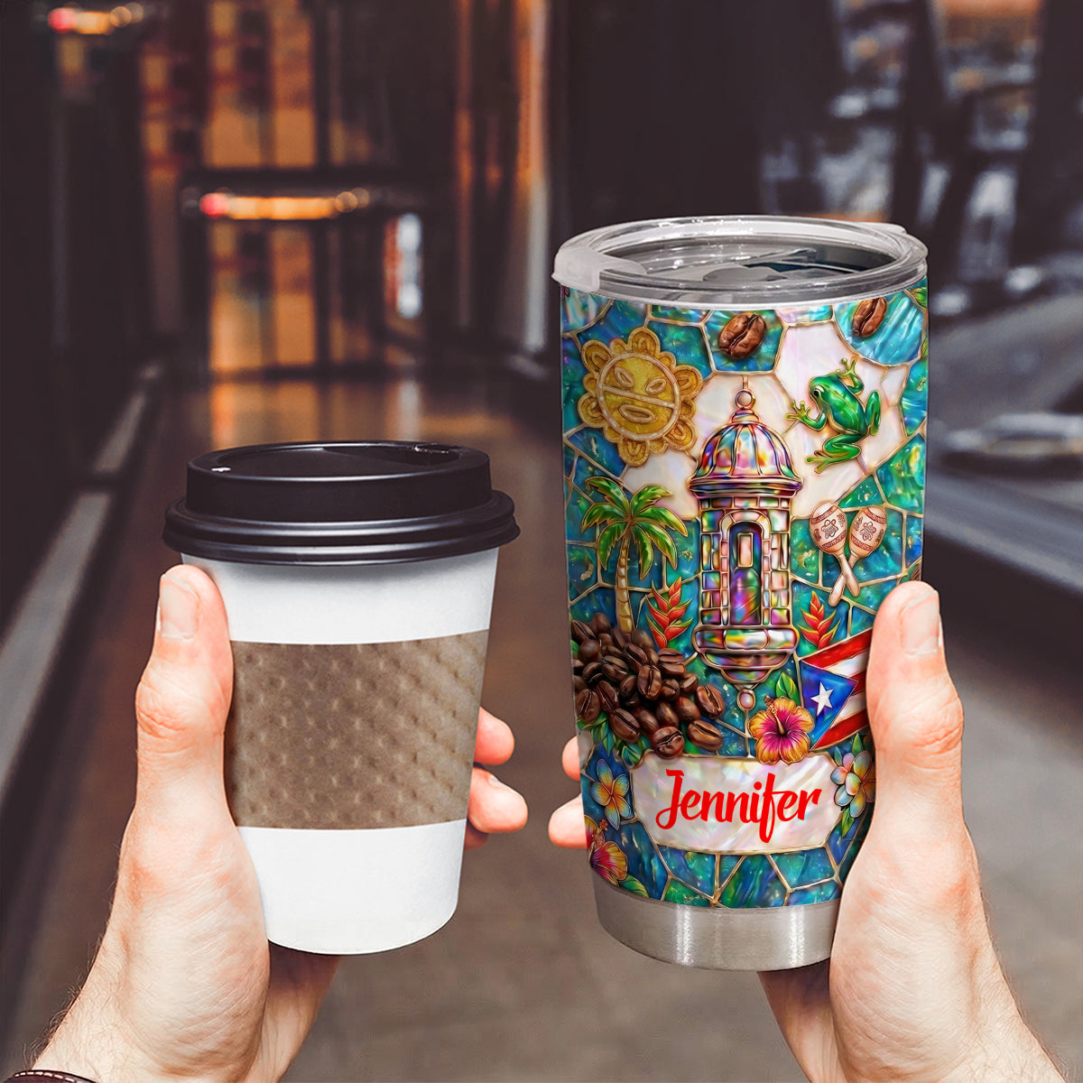 Custom I'm Puerto Rican Tumbler With 3D Print