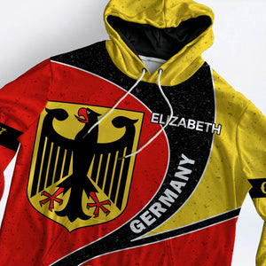 Germany Flag Personalized Hoodie, I'm Not Yelling I'm German