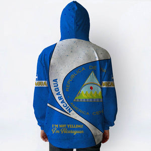 Nicaragua Flag Personalized Hoodie, I'm Not Yelling I'm Nicaraguan