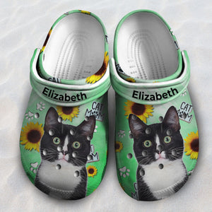 Cat Lovers Personalized Clogs Shoes With Photo And Your Name