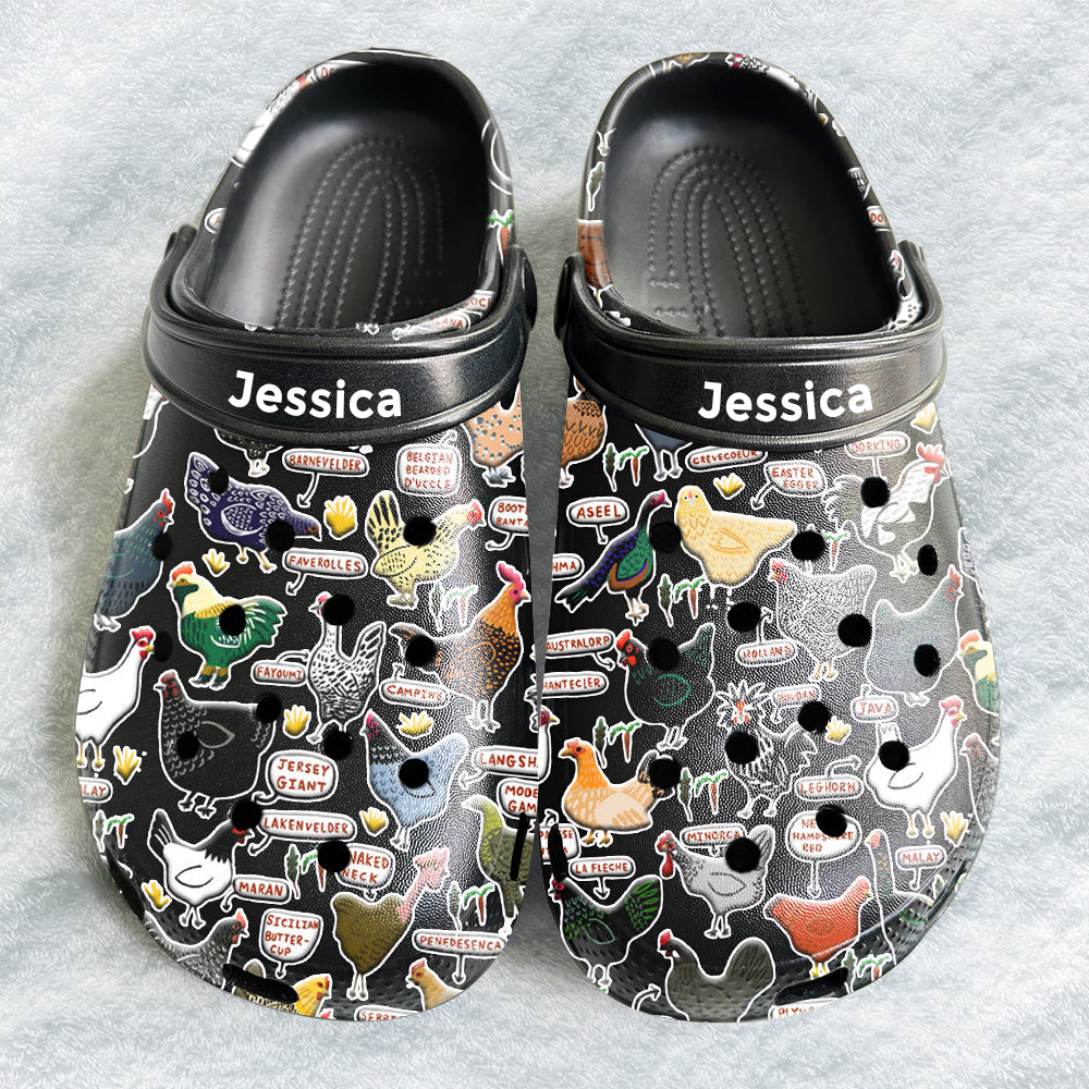 Breeds Of Chickens Customized Clogs Shoes Gift for Chicken Lover