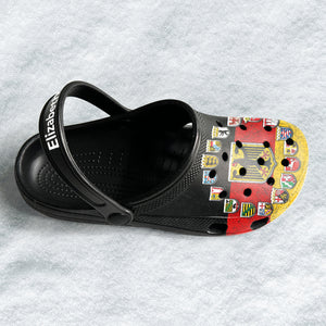 Germany Customized Clogs Shoes With German Flag With State Coat Of Arms