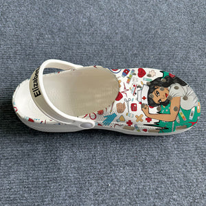 Medical Assistant It's A Work Of Heart Custom Clogs Shoes