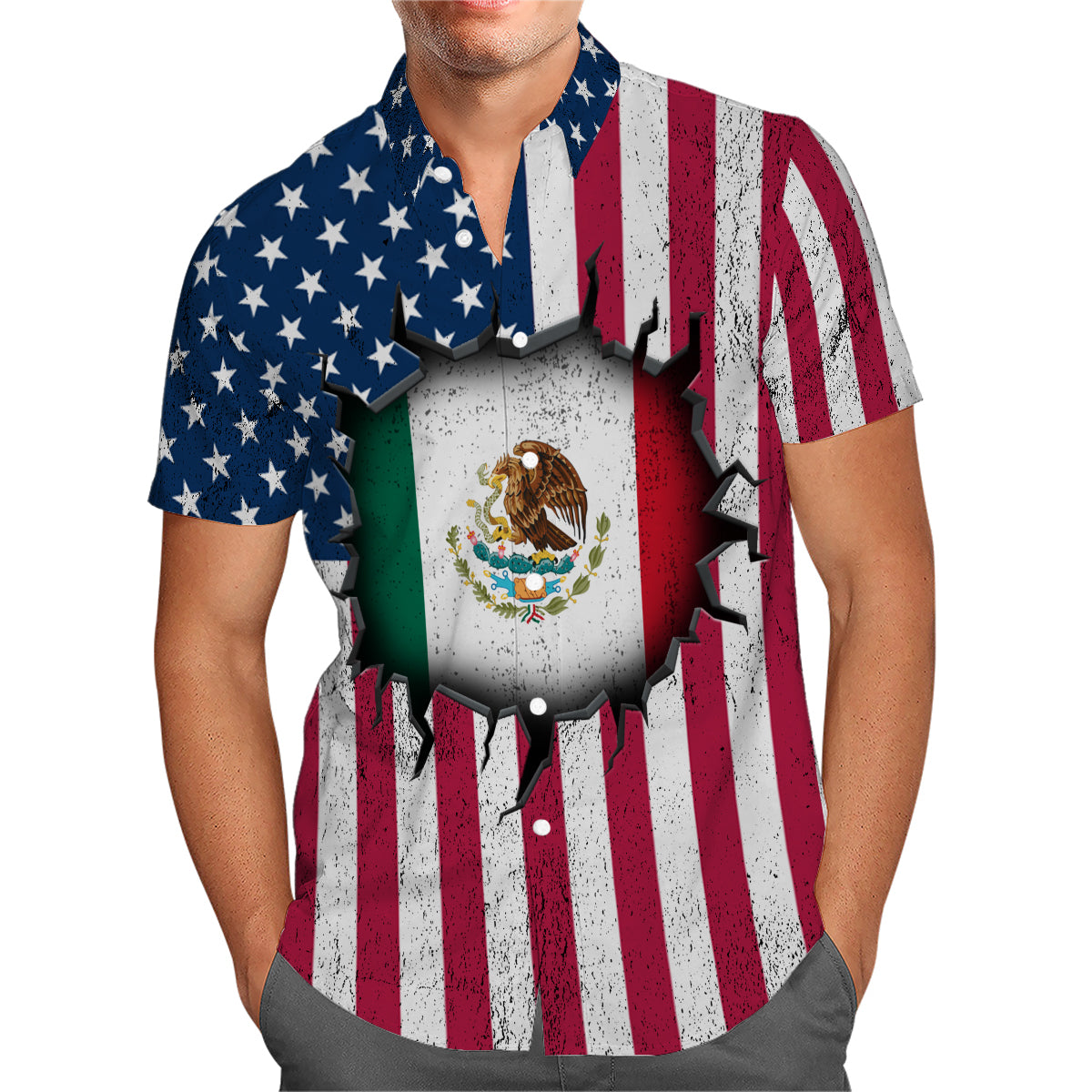 A Mexican American Style Hawaiian Shirt