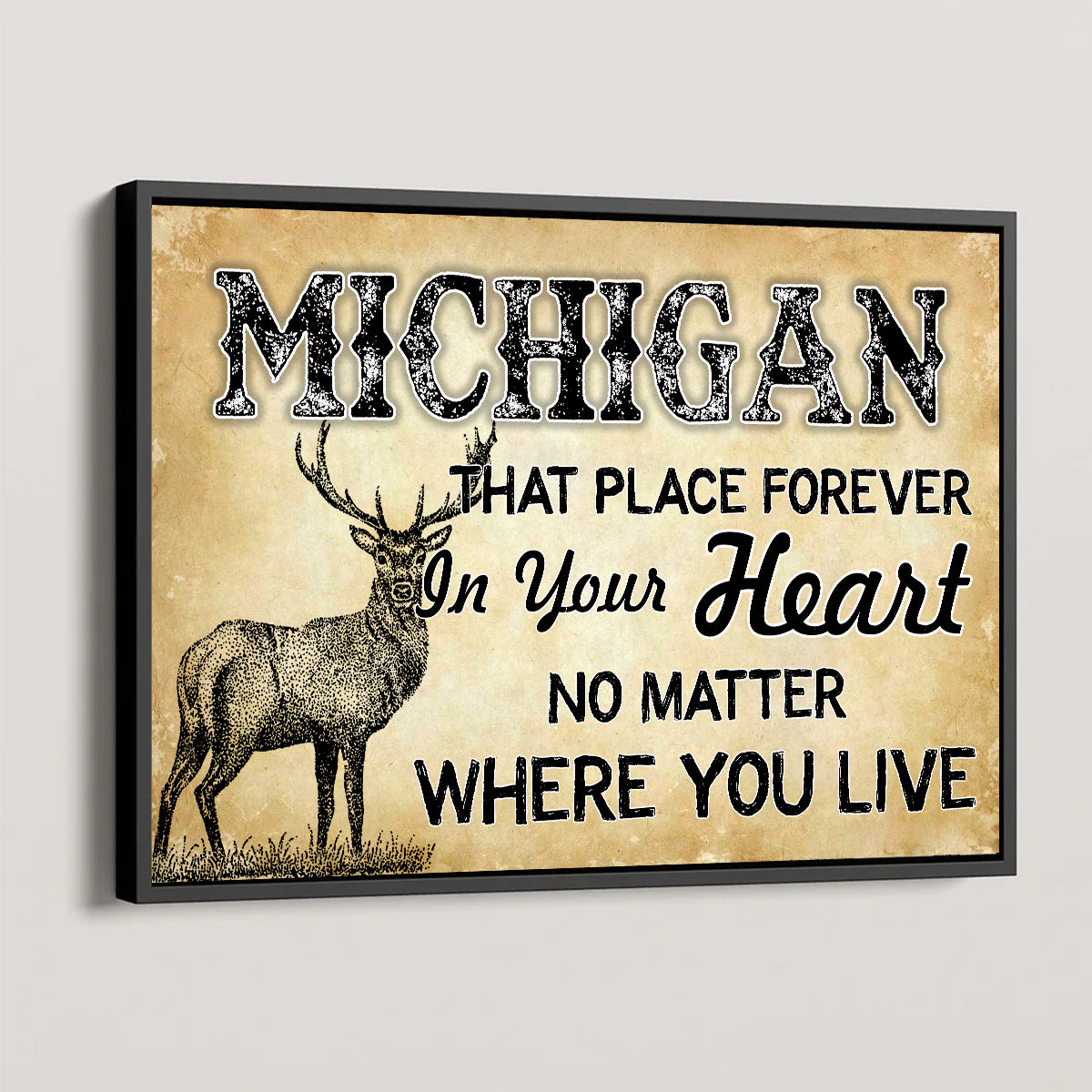 Michigan That Place Forever In Your Heart Horizontal Poster