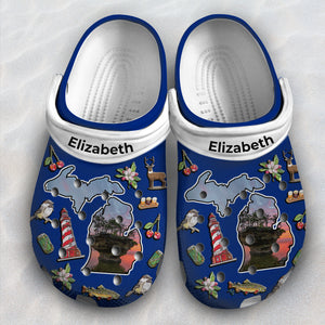 Michigan Custom Clogs Shoes With Your Photo