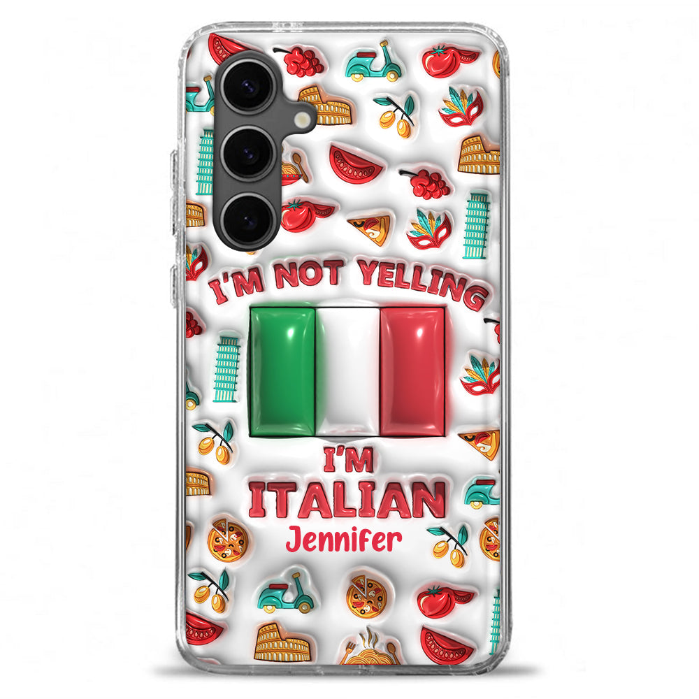 I'm Not Yelling I'm Italian Personalized Clear Phone Case