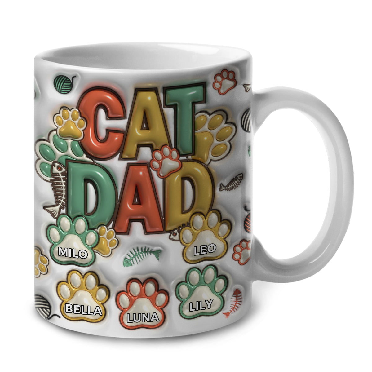 Cat Dad Customized Coffee Mug Cup