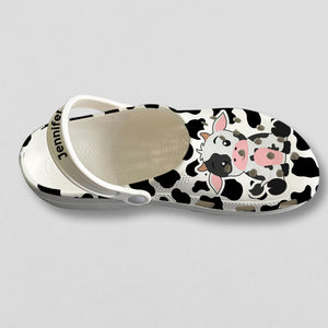 Cow Moo Personalized Clogs Shoes For Cow Lovers