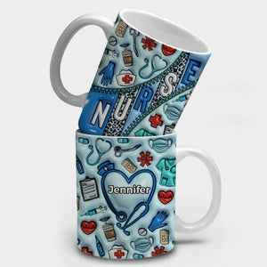 Personalized Nurse Zipper Coffee Mug Cup Gift For Nurse