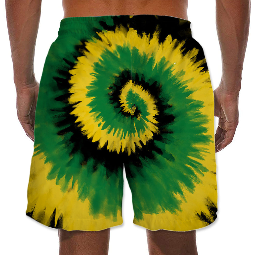 One Love Jamaican Flag Summer Beach Shorts