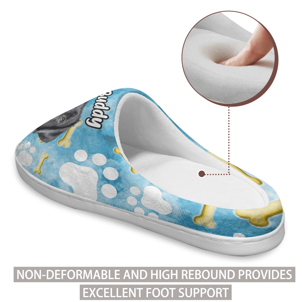 Custom Dog Photo Personalized Dog Lovers Fluffy Slippers