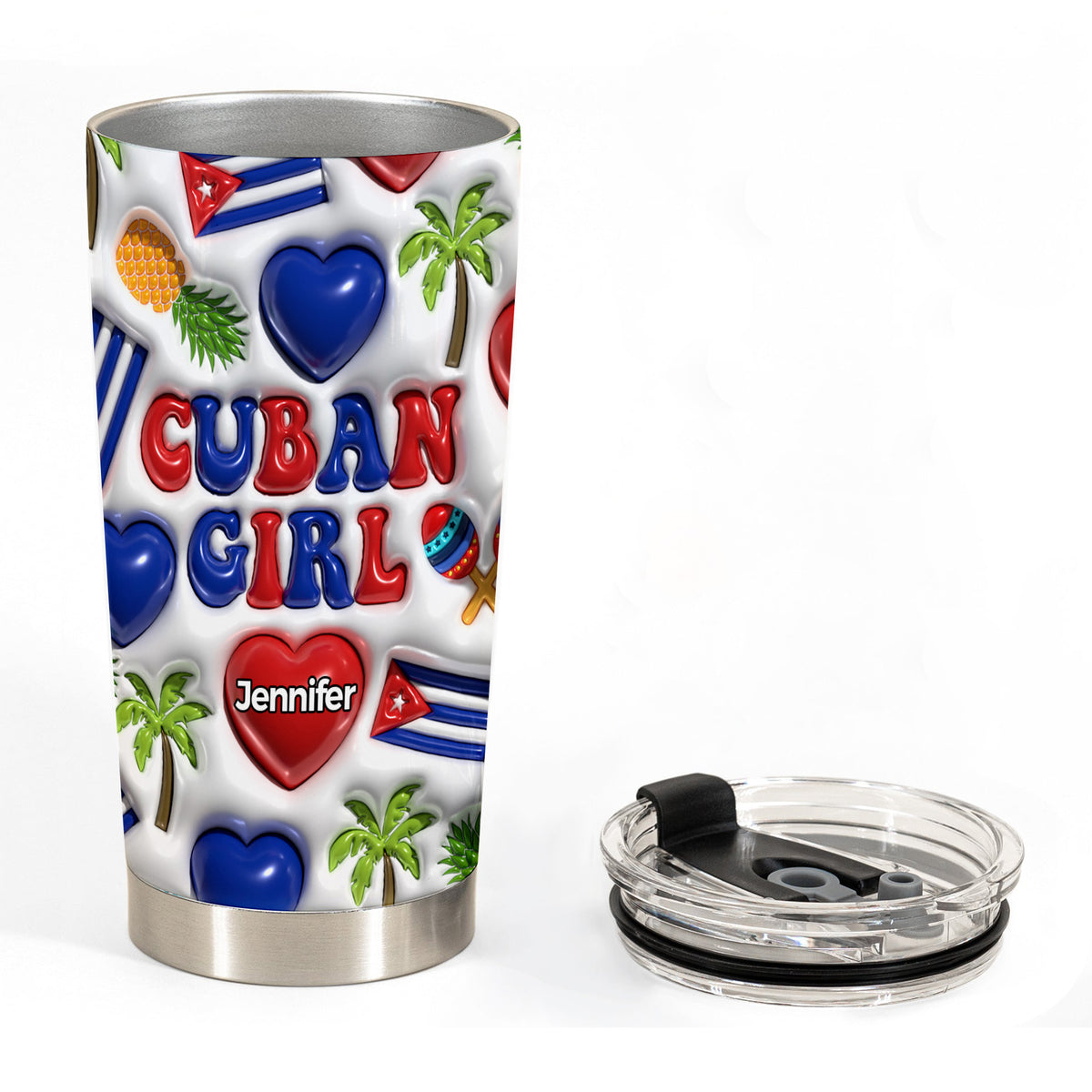 Cuban Girl Personalized Tumbler With Your Name