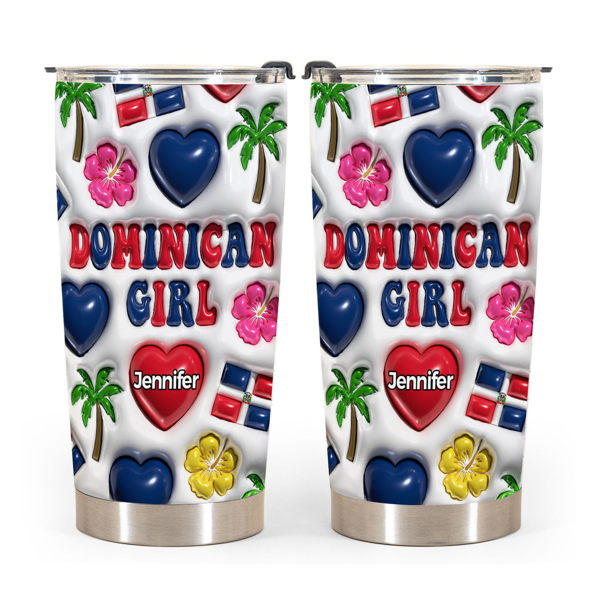 Dominican Girl Personalized Tumbler With Your Name