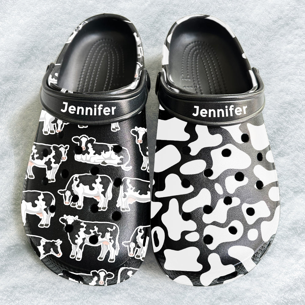 Custom Dairy Cow Clogs Shoes With Your Name