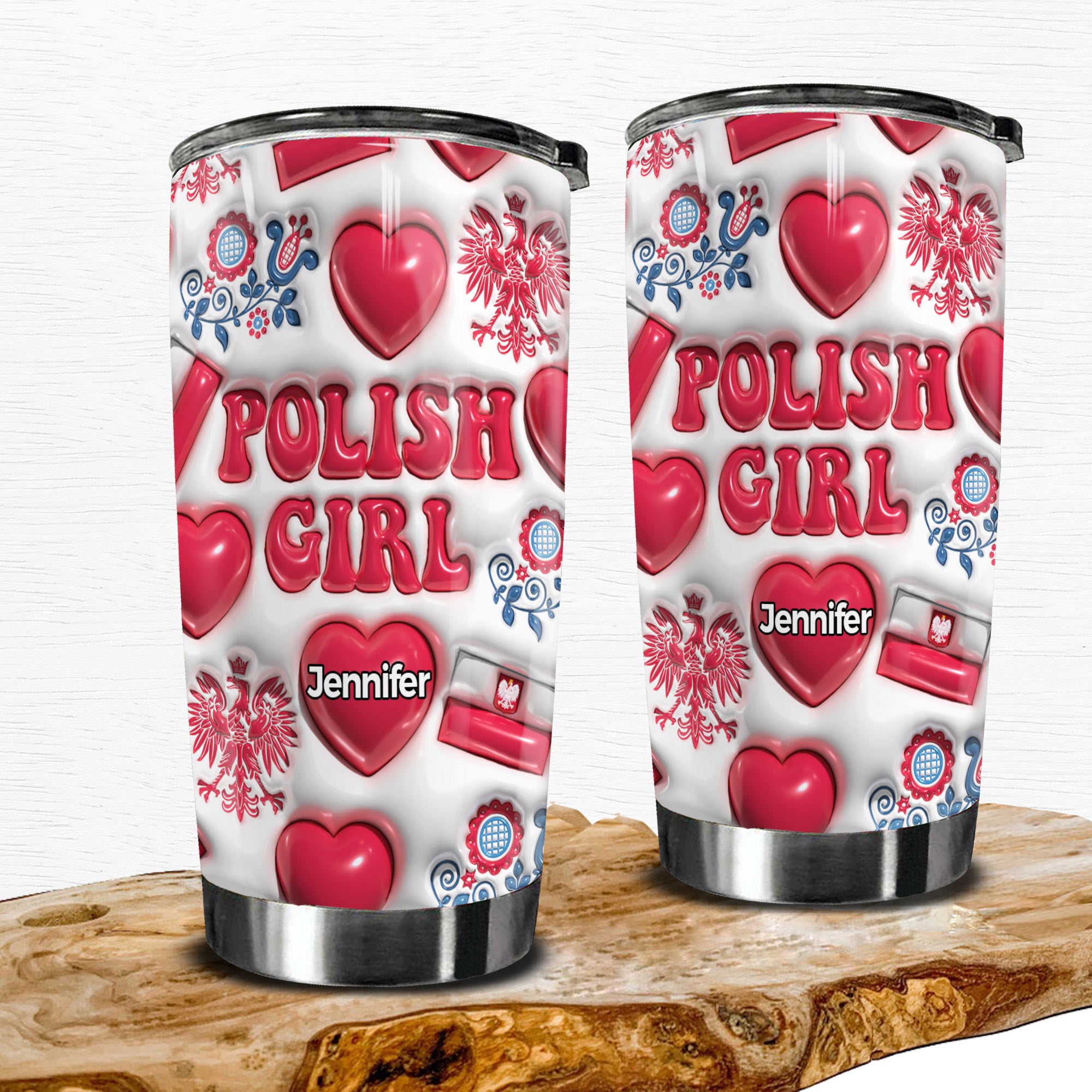 Polish Girl Personalized Tumbler With Your Name