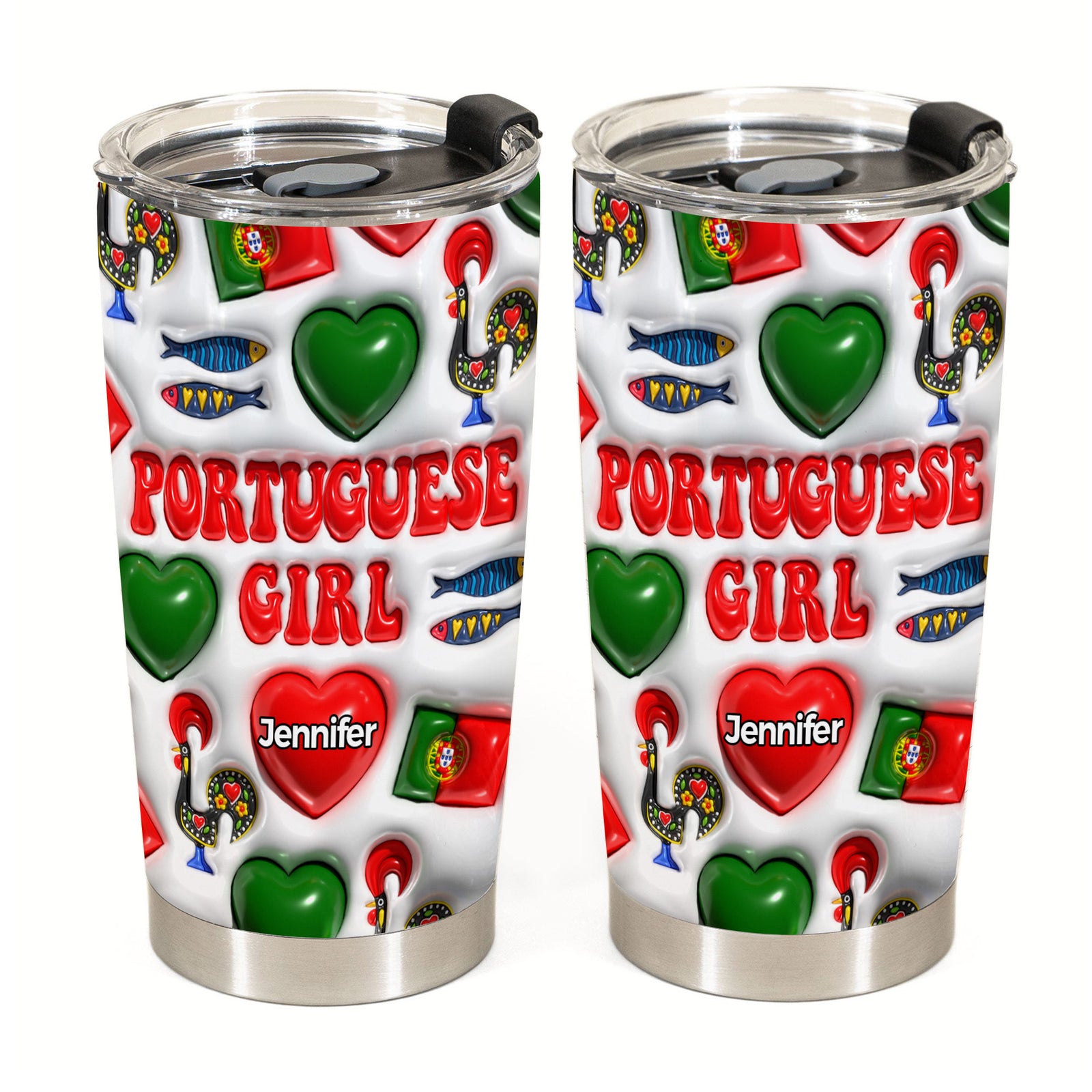 Portuguese Girl Personalized Tumbler With Your Name