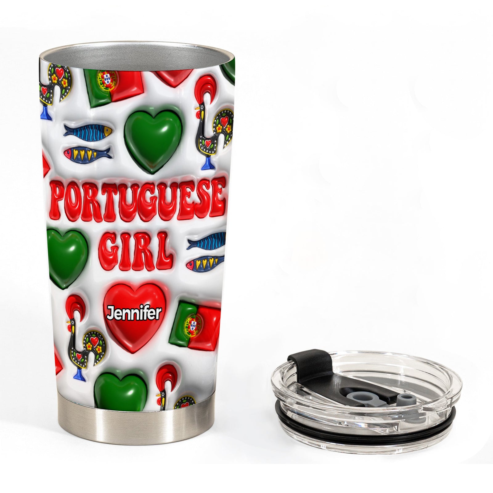 Portuguese Girl Personalized Tumbler With Your Name
