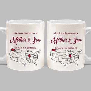 Washington Illinois The Love Between Mom And Son Mug