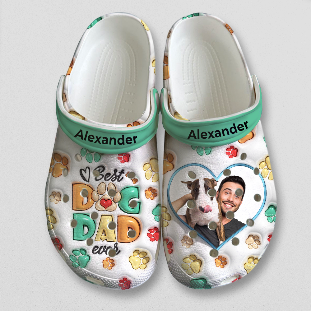 Best Dog Dad Ever Personalized Clogs Shoes For Dog Lovers