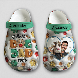 Best Dog Dad Ever Personalized Clogs Shoes For Dog Lovers