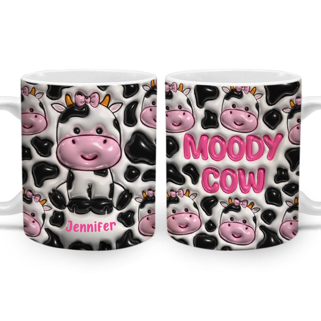Moody Cow Personalized Coffee Mug Cup
